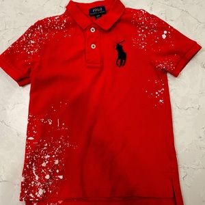 Polo Ralph Lauren splatter paint polo. Boys size 4/4T